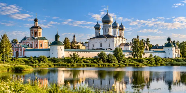 Тихвинский монастырь у воды